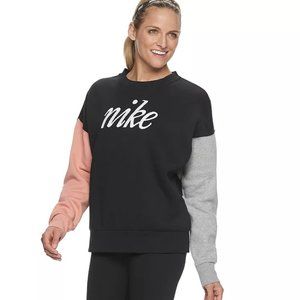 NIKE Black Color-block Sweatshirt Size S EUC